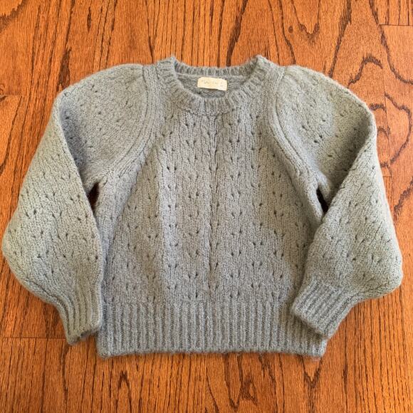 Rylee + Cru Balloon Sweater | Dusty Blue | Size 4-5 Years - Picture 1 of 11